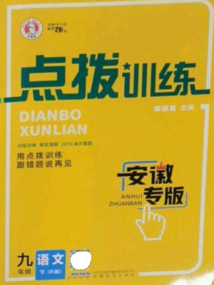 安徽教育出版社2023點(diǎn)撥訓(xùn)練九年級(jí)語文下冊(cè)人教版安徽專版參考答案