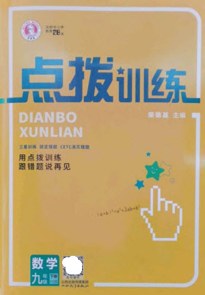 山西教育出版社2023點(diǎn)撥訓(xùn)練九年級(jí)數(shù)學(xué)下冊(cè)華師大版參考答案