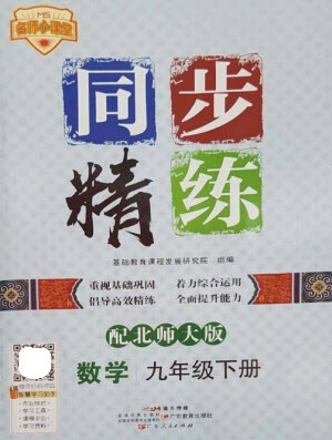 廣東人民出版社2023名師小課堂同步精練九年級數(shù)學下冊北師大版參考答案
