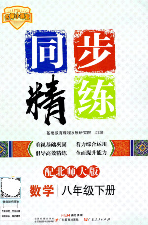 廣東人民出版社2023名師小課堂同步精練八年級(jí)數(shù)學(xué)下冊(cè)北師大版參考答案