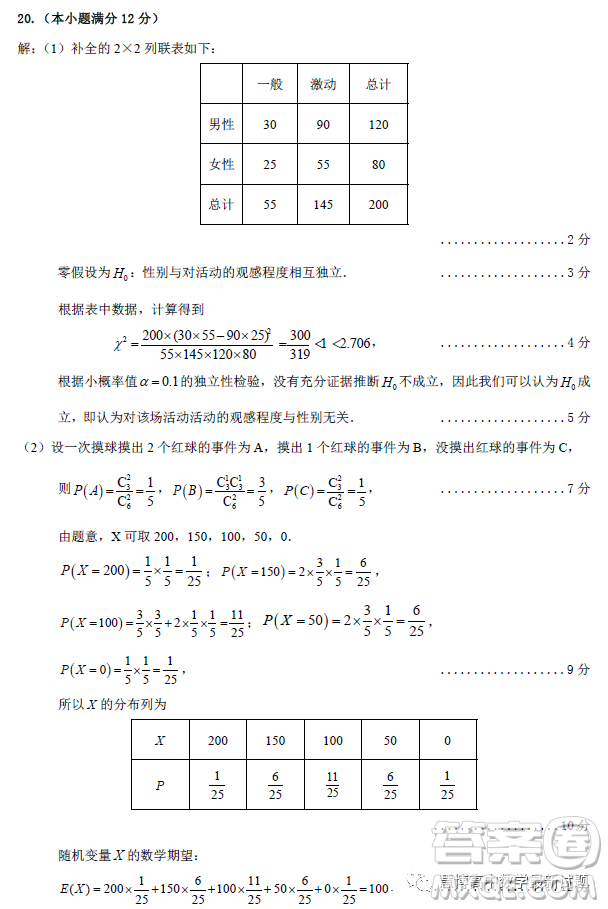 2023年4月梅州市高三總復習質(zhì)檢試卷數(shù)學答案