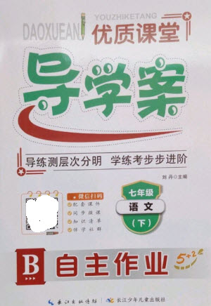 長江少年兒童出版社2023優(yōu)質(zhì)課堂導學案B自主作業(yè)七年級語文下冊人教版參考答案