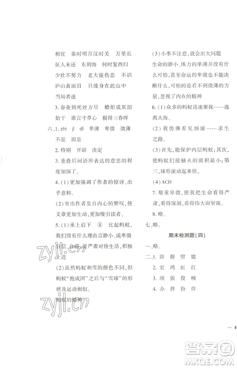 濟(jì)南出版社2023黃岡360度定制密卷六年級(jí)語(yǔ)文下冊(cè)人教版參考答案