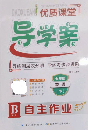 長江少年兒童出版社2023優(yōu)質(zhì)課堂導(dǎo)學(xué)案B自主作業(yè)七年級英語下冊人教版參考答案
