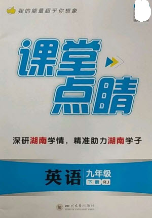 四川大學(xué)出版社2023課堂點(diǎn)睛九年級(jí)英語下冊(cè)人教版湖南專版參考答案