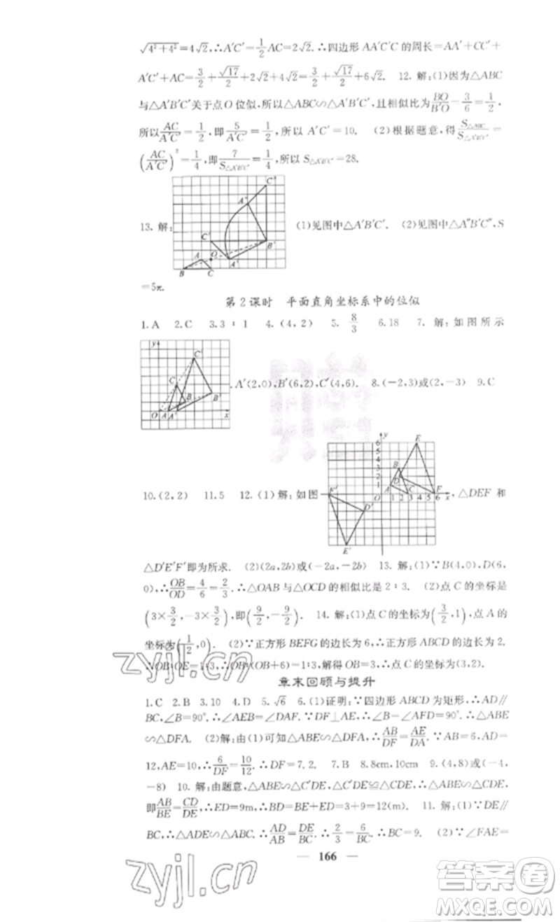 四川大學出版社2023課堂點睛九年級數(shù)學下冊人教版安徽專版參考答案