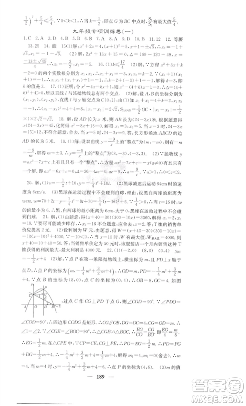 四川大學出版社2023課堂點睛九年級數(shù)學下冊人教版安徽專版參考答案