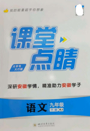 四川大學(xué)出版社2023課堂點(diǎn)睛九年級語文下冊人教版安徽專版參考答案