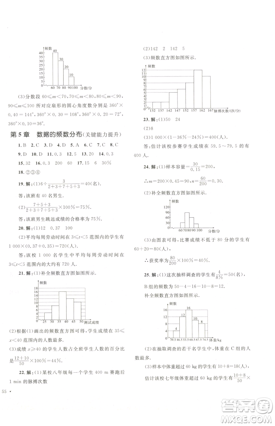 湖南教育出版社2023學科素養(yǎng)與能力提升八年級下冊數(shù)學湘教版參考答案