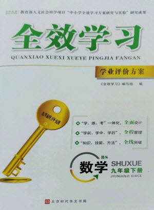 北京時代華文書局2023全效學習學業(yè)評價方案九年級數學下冊北師大版參考答案