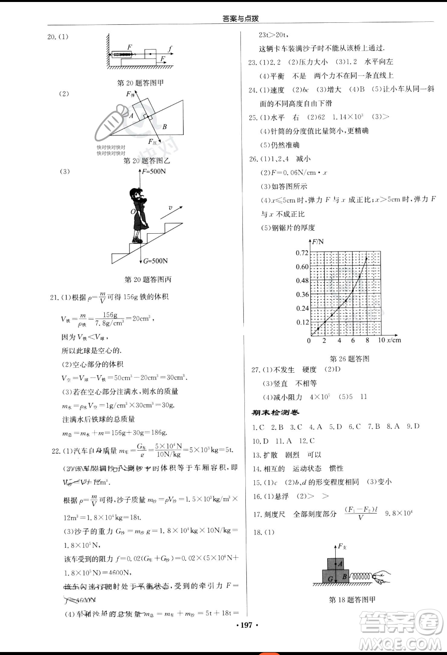 龍門書局2023啟東中學(xué)作業(yè)本八年級下冊物理江蘇版參考答案