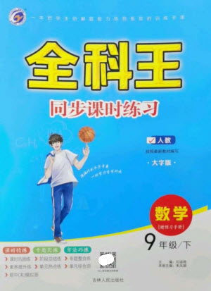 吉林人民出版社2023全科王同步課時(shí)練習(xí)九年級數(shù)學(xué)下冊人教版參考答案