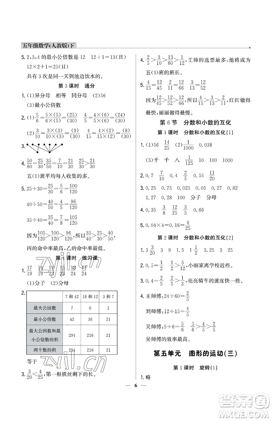北京教育出版社2023提分教練優(yōu)學(xué)導(dǎo)練測(cè)五年級(jí)下冊(cè)語(yǔ)文人教版東莞專版參考答案