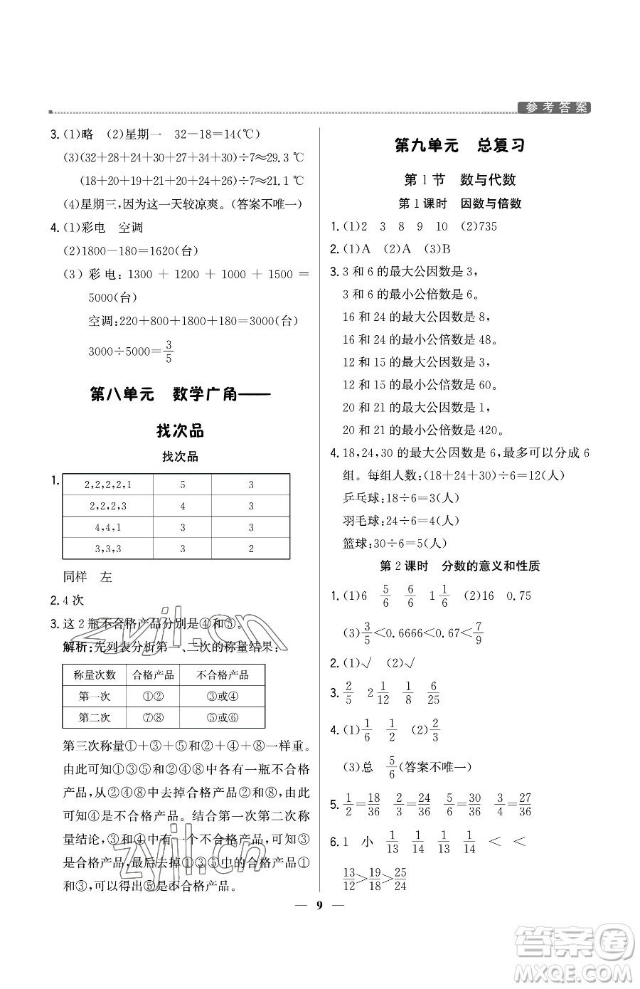北京教育出版社2023提分教練優(yōu)學(xué)導(dǎo)練測(cè)五年級(jí)下冊(cè)語(yǔ)文人教版東莞專版參考答案
