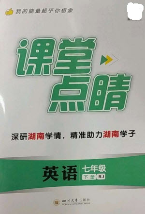 四川大學(xué)出版社2023課堂點睛七年級英語下冊人教版湖南專版參考答案