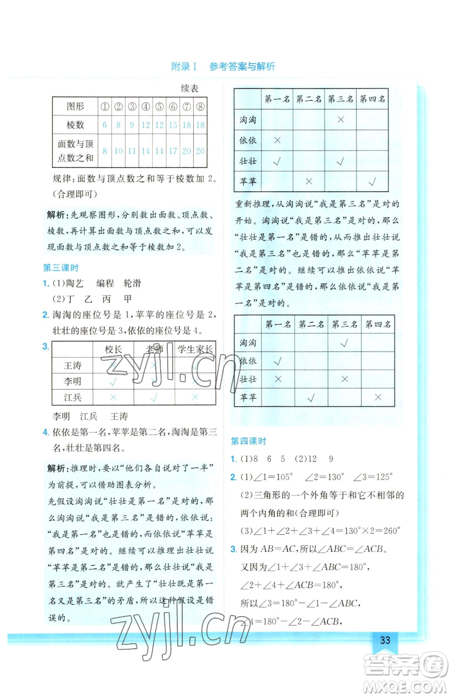 龍門書局2023黃岡小狀元作業(yè)本六年級下冊數(shù)學(xué)人教版參考答案