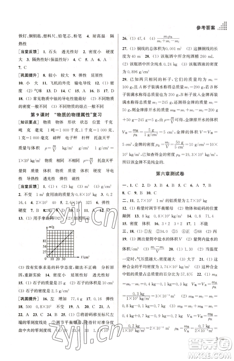 江蘇鳳凰美術(shù)出版社2023創(chuàng)新課時(shí)作業(yè)本八年級(jí)下冊(cè)物理江蘇版參考答案