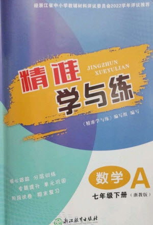 浙江教育出版社2023精準(zhǔn)學(xué)與練七年級數(shù)學(xué)下冊浙教版參考答案