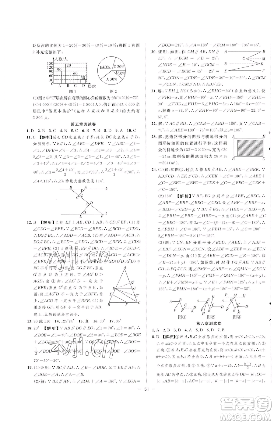 合肥工業(yè)大學(xué)出版社2023全頻道課時(shí)作業(yè)七年級下冊數(shù)學(xué)人教版參考答案