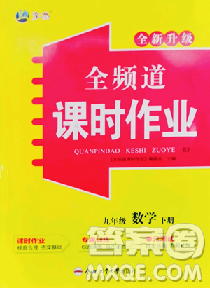 合肥工業(yè)大學(xué)出版社2023全頻道課時作業(yè)九年級下冊數(shù)學(xué)人教版參考答案