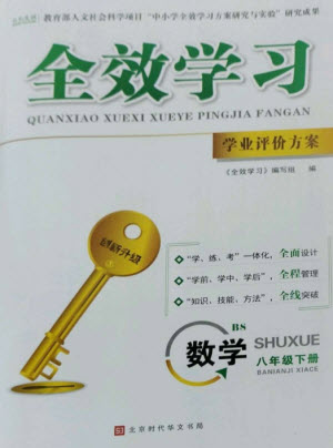 北京時代華文書局2023全效學習學業(yè)評價方案八年級數學下冊北師大版參考答案