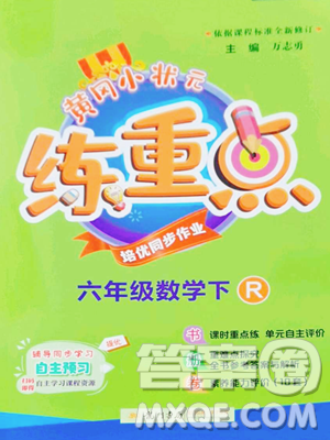 龍門書局2023黃岡小狀元練重點(diǎn)培優(yōu)同步作業(yè)六年級(jí)下冊數(shù)學(xué)人教版參考答案