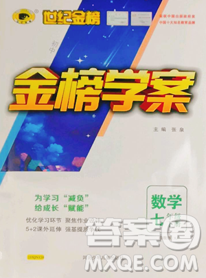 河北少年兒童出版社2023世紀金榜金榜學案七年級下冊數(shù)學湘教版參考答案