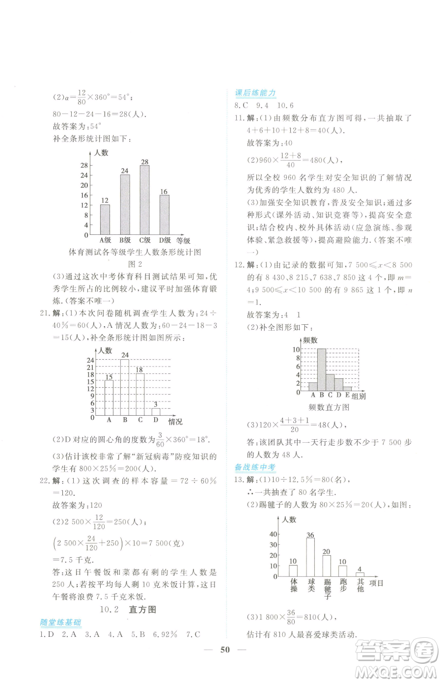 青海人民出版社2023新坐標(biāo)同步練習(xí)七年級(jí)下冊(cè)數(shù)學(xué)人教版青海專(zhuān)用參考答案
