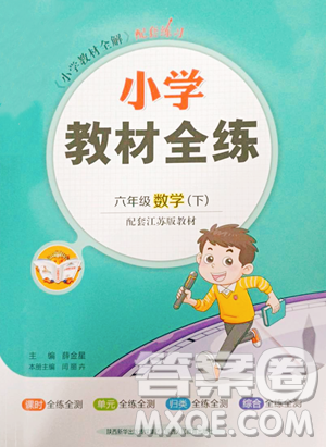 陜西人民教育出版社2023小學教材全練六年級下冊數(shù)學江蘇版參考答案