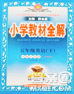 陜西人民教育出版社2023小學(xué)教材全解五年級(jí)下冊(cè)英語譯林牛津版參考答案