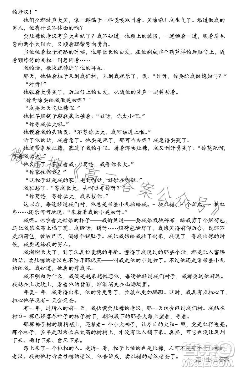 2023年合肥一中高三最后一卷語(yǔ)文試題答案