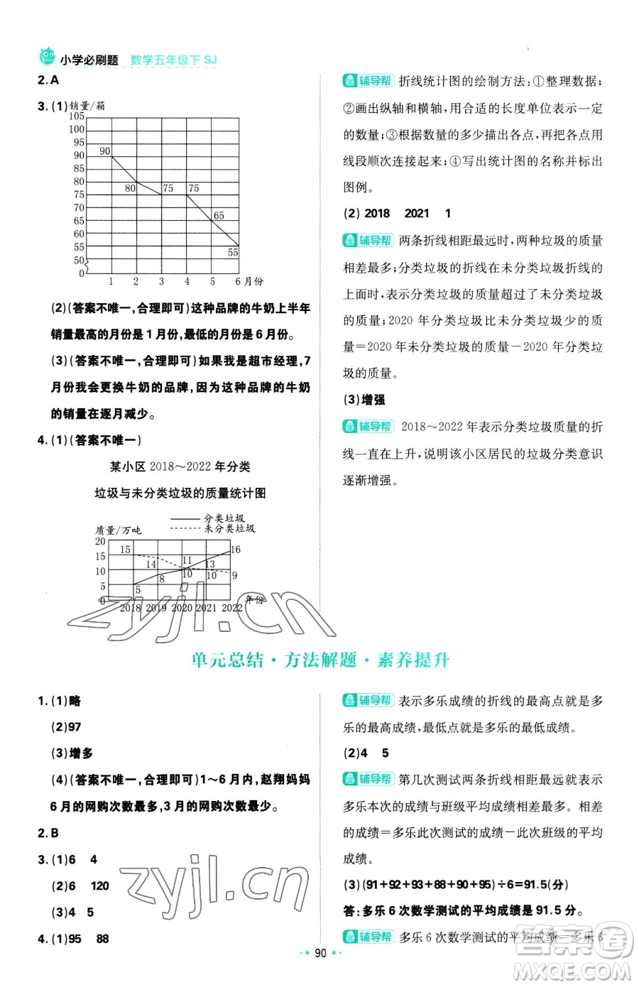 首都師范大學(xué)出版社2023小學(xué)必刷題五年級下冊數(shù)學(xué)蘇教版參考答案