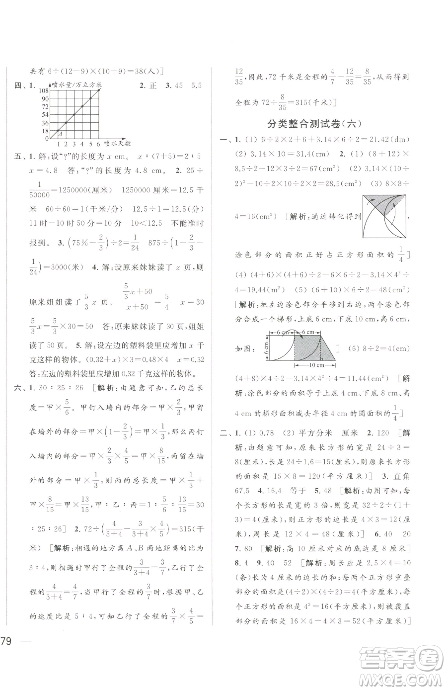 北京教育出版社2023同步跟蹤全程檢測六年級(jí)下冊(cè)數(shù)學(xué)蘇教版參考答案