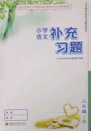 江蘇鳳凰教育出版社2023小學(xué)語文補(bǔ)充習(xí)題六年級下冊人教版參考答案