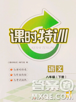 浙江人民出版社2023課時特訓(xùn)八年級下冊語文人教版參考答案
