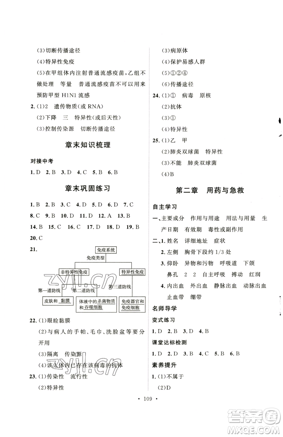 陜西人民出版社2023實(shí)驗(yàn)教材新學(xué)案八年級(jí)下冊(cè)生物人教版參考答案