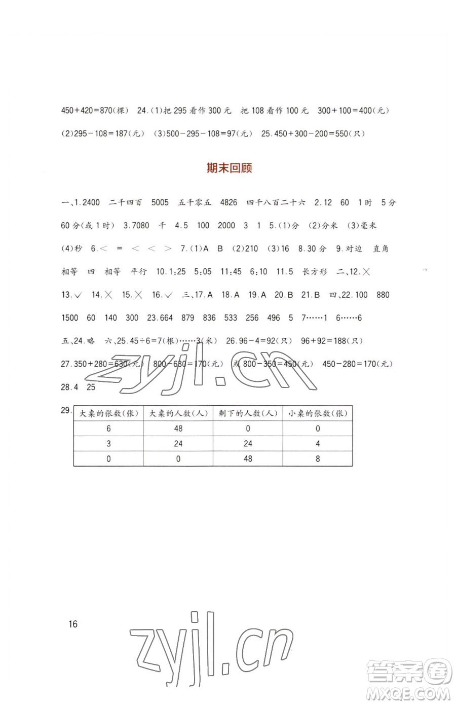 四川教育出版社2023新課標小學生學習實踐園地二年級下冊數(shù)學西師大版參考答案