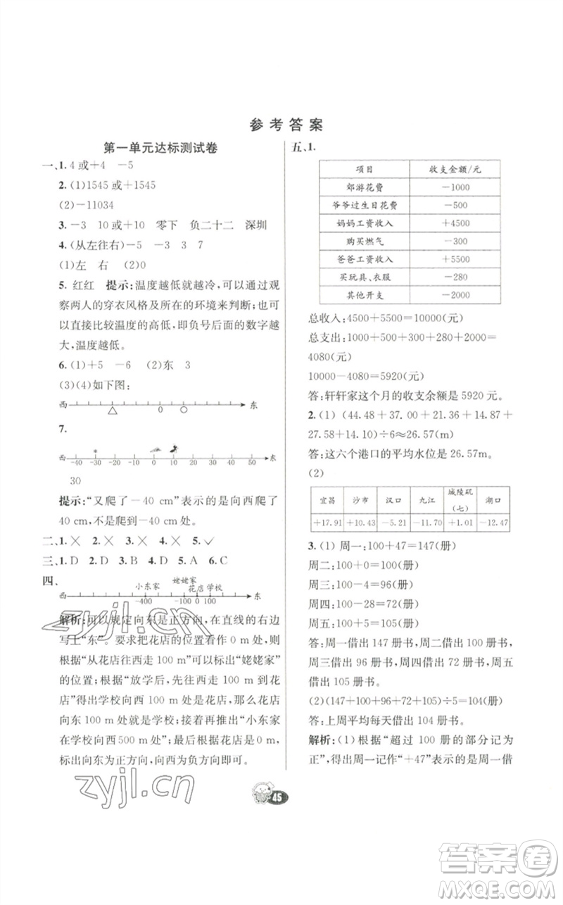 河北教育出版社2023七彩練霸六年級數(shù)學下冊人教版參考答案