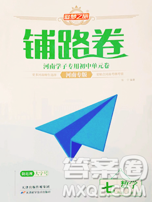 天津科學(xué)技術(shù)出版社2023追夢(mèng)之旅鋪路卷七年級(jí)下冊(cè)數(shù)學(xué)人教版河南專版參考答案