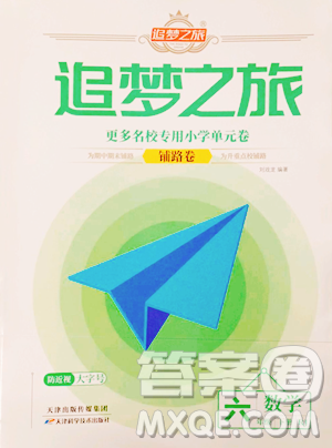 天津科學(xué)技術(shù)出版社2023追夢之旅鋪路卷六年級下冊數(shù)學(xué)人教版河南專版參考答案