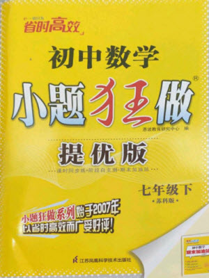 江蘇鳳凰科學(xué)技術(shù)出版社2023初中數(shù)學(xué)小題狂做七年級下冊蘇科版提優(yōu)版參考答案