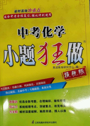 江蘇鳳凰科學(xué)技術(shù)出版社2023中考化學(xué)小題狂做九年級(jí)人教版提優(yōu)版參考答案