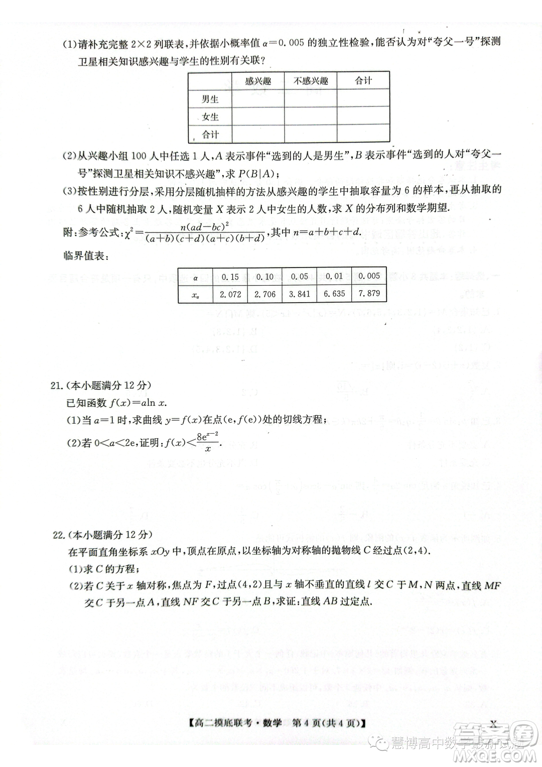 商丘2022-2023學(xué)年高二下學(xué)期6月摸底考試數(shù)學(xué)試題答案