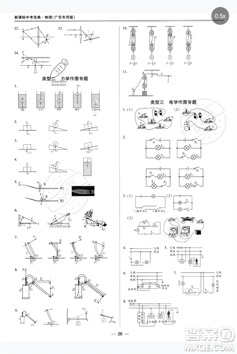 世界圖書出版公司2023新課標(biāo)中考寶典九年級物理通用版廣東專版參考答案