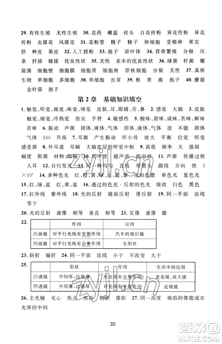 浙江教育出版社2023全優(yōu)新同步七年級(jí)下冊(cè)科學(xué)浙教版參考答案