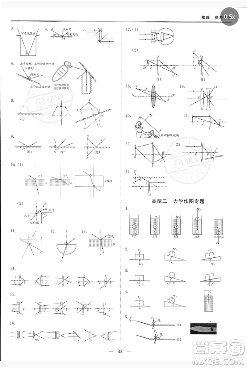 世界圖書出版公司2023新課標(biāo)中考寶典九年級(jí)物理通用版深圳專版參考答案