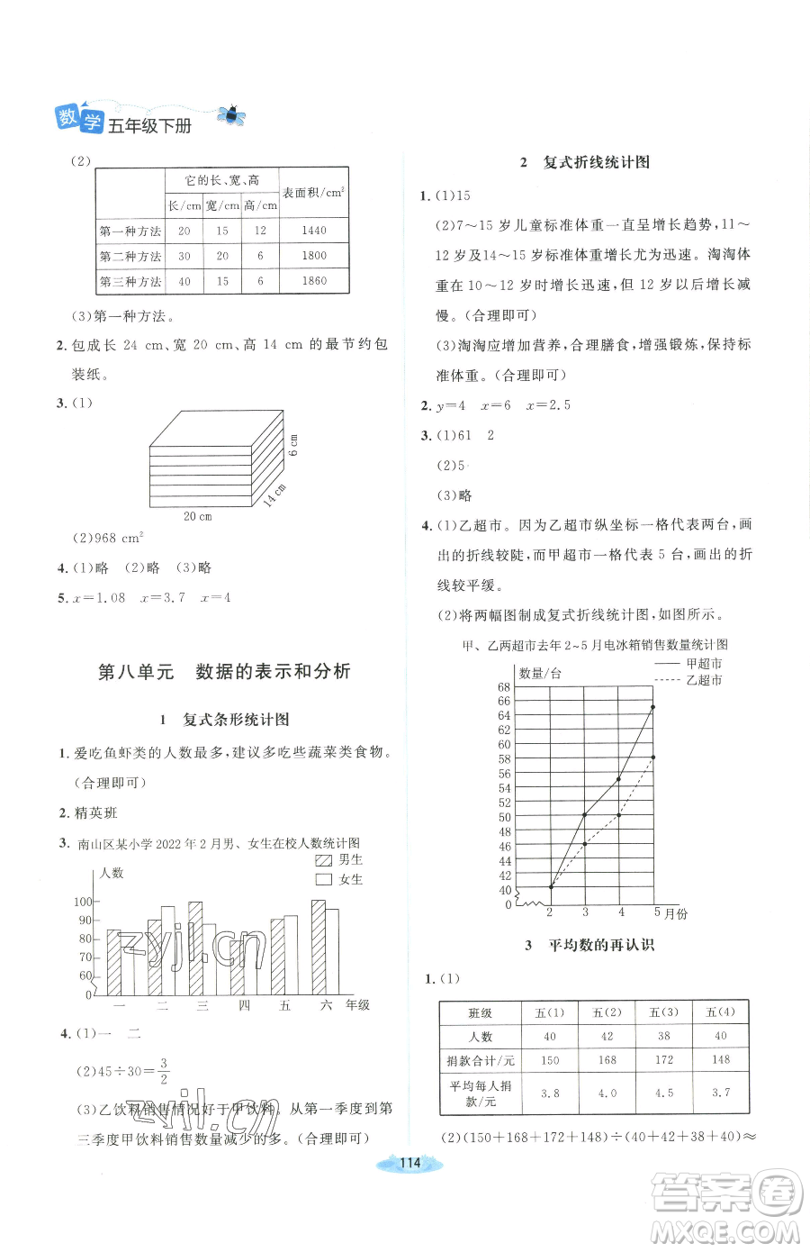 北京師范大學(xué)出版社2023課堂精練五年級(jí)下冊(cè)數(shù)學(xué)北師大版吉林專(zhuān)版參考答案