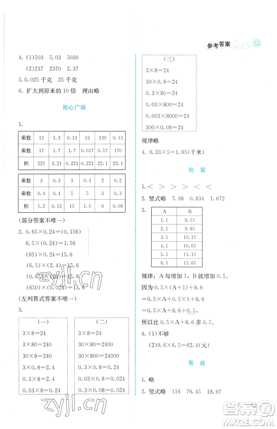 北京師范大學(xué)出版社2023課堂精練四年級(jí)下冊(cè)數(shù)學(xué)北師大版福建專版參考答案