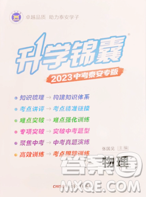 新疆青少年出版社2023升學(xué)錦囊九年級全一冊物理泰安專版參考答案