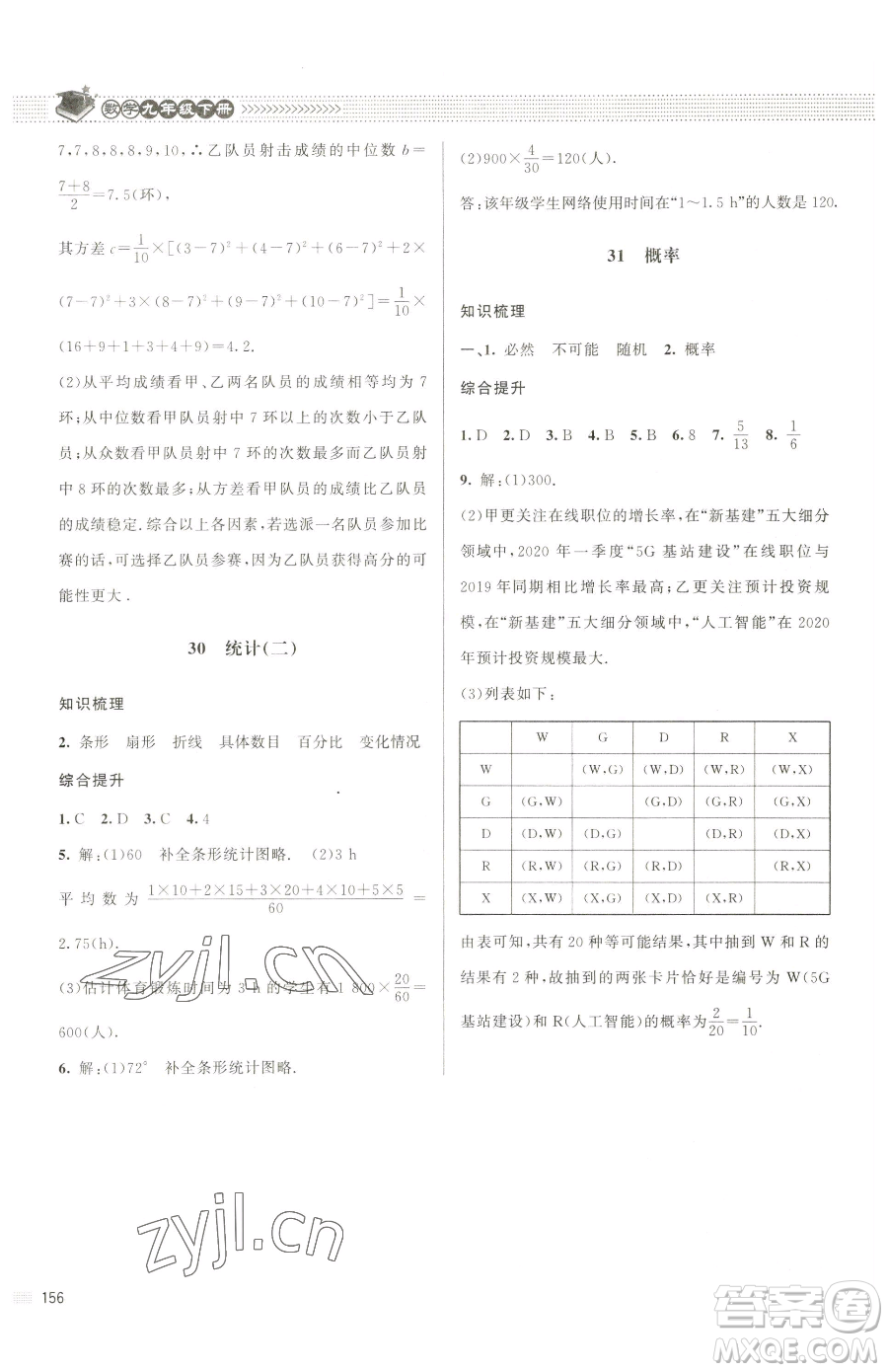北京師范大學(xué)出版社2023課堂精練九年級下冊數(shù)學(xué)北師大版江西專版參考答案